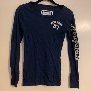 Aeropostale Navy Long Sleeve Top